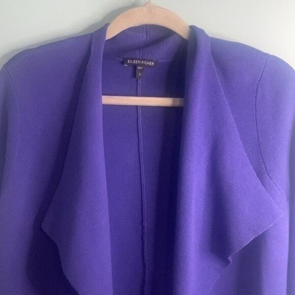 Eileen Fisher Silk Blend Waterfall Cardigan - Picture 2 of 5